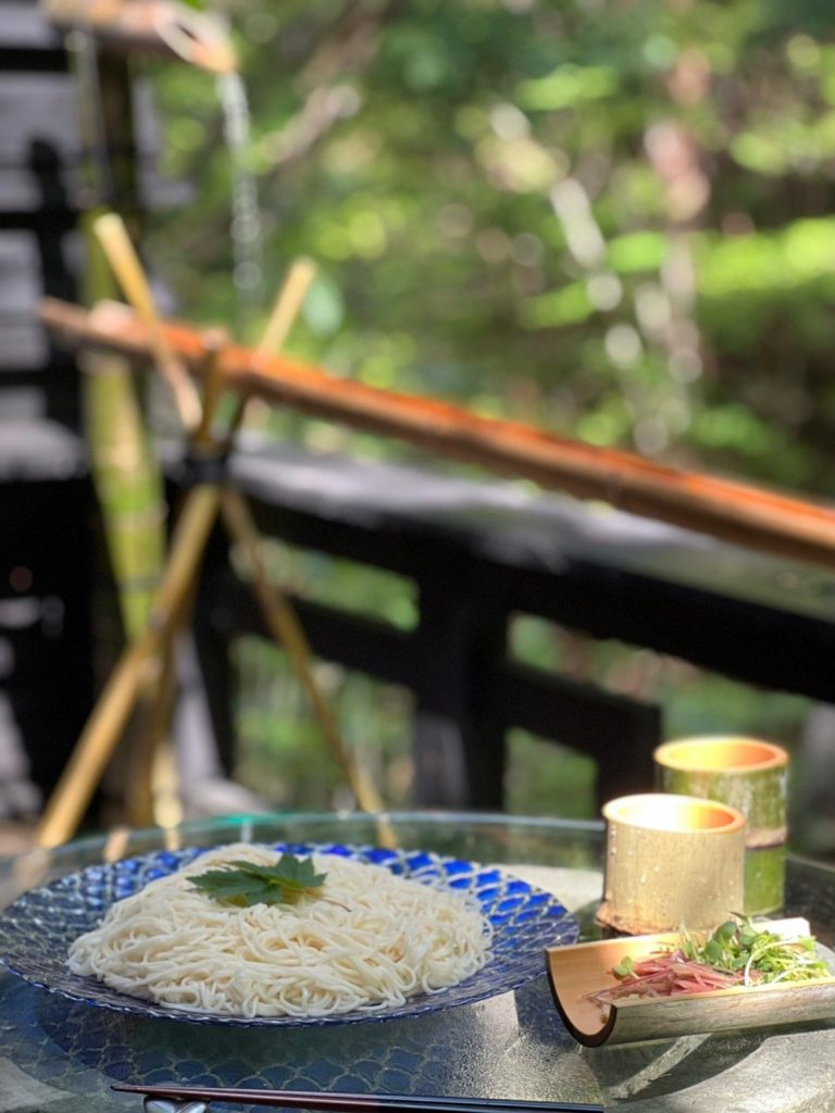 流しそうめん　始めました。